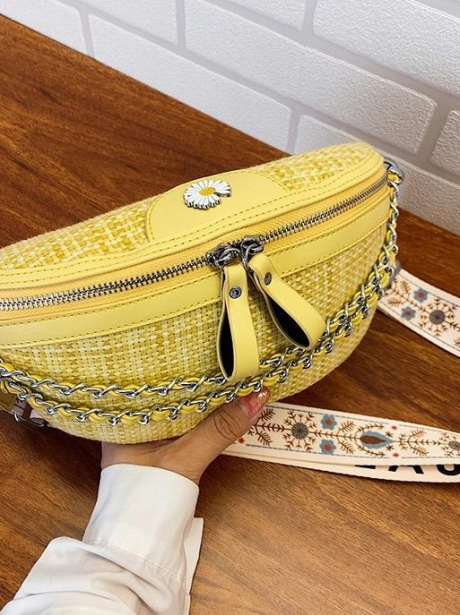 Sling Bag Waist Bag Daisy Kekinian MV805082  5 elj_5082_yellow_pu_leather_24x7x13_cm_0_4_kg_tali_panjang_idr_104_000