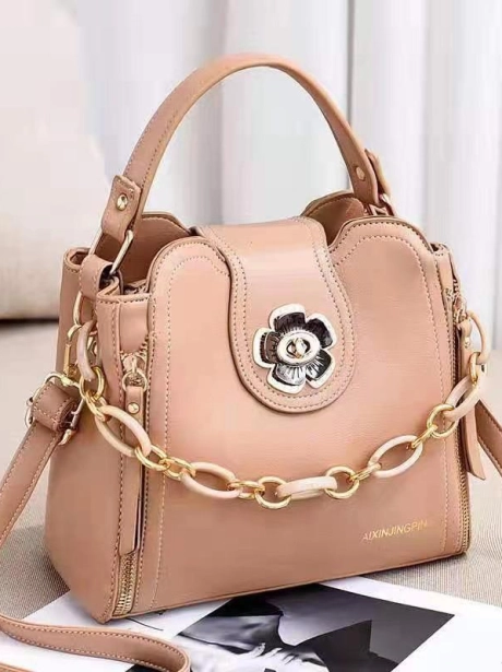 Sling Bag Tas Selempang Bucket Stylish MV805730  5 elj_5730_khaki_pu_leather_23x11x20_cm_0_6_kg_tali_panjang_dan_tali_rantai_idr_119_000