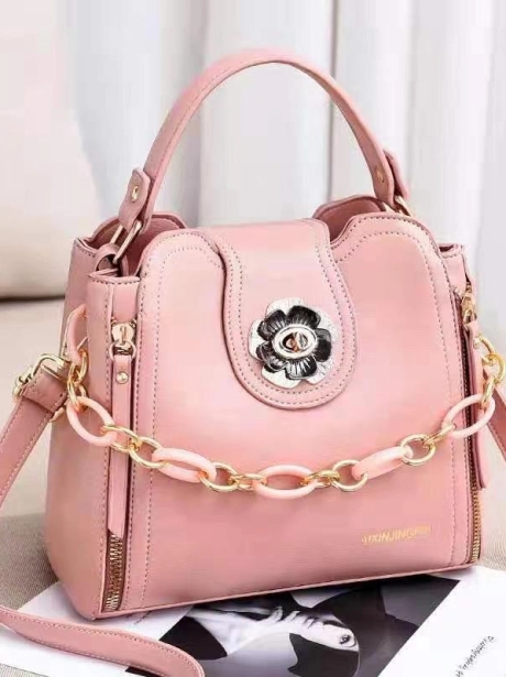 Sling Bag Tas Selempang Bucket Stylish MV805730  6 elj_5730_pink_pu_leather_23x11x20_cm_0_6_kg_tali_panjang_dan_tali_rantai_idr_119_000