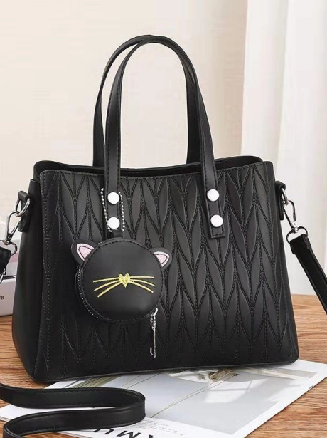 Hand Bag Tas Hand Bag 2IN1 Stylish MV805934  2 elj_5934_black_pu_leather_28x14x21_cm_0_7_5_kg_mendapatkan_tali_panjang_dan_gantungan_idr_136_000