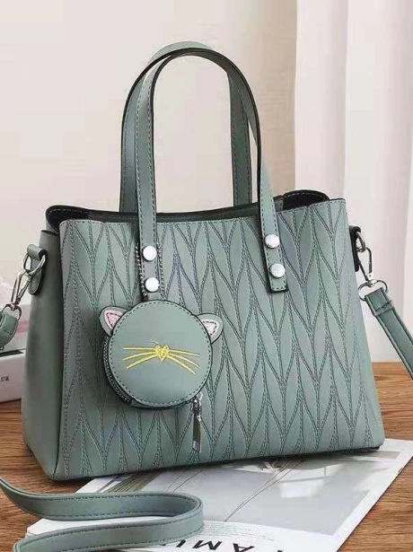 Hand Bag Tas Hand Bag 2IN1 Stylish MV805934  4 elj_5934_green_pu_leather_28x14x21_cm_0_7_5_kg_mendapatkan_tali_panjang_dan_gantungan_idr_136_000