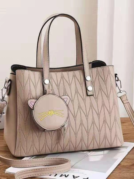 Hand Bag Tas Hand Bag 2IN1 Stylish MV805934  6 elj_5934_khaki_pu_leather_28x14x21_cm_0_7_5_kg_mendapatkan_tali_panjang_dan_gantungan_idr_136_000