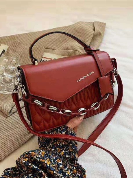 Sling Bag Tas Selempang Handle Stylish MV805514  6 sale_elj_5514_red_pu_leather_22x7x15cm_0_5kg_mendapatkan_tali_panjang_dan_tali_rantai_idr_85_000