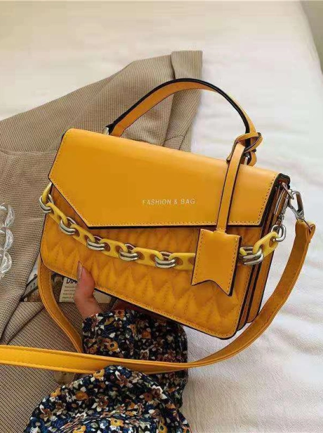 Sling Bag Tas Selempang Handle Stylish MV805514  9 sale_elj_5514_yellow_pu_leather_22x7x15cm_0_5kg_mendapatkan_tali_panjang_dan_tali_rantai_idr_85_000